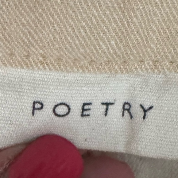 Poetry Cream Hemp Blend Pants Size 14 - Picture 4 of 6